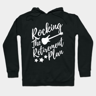 Rocking The Retirement Life Electric Guitar White Design Hoodie